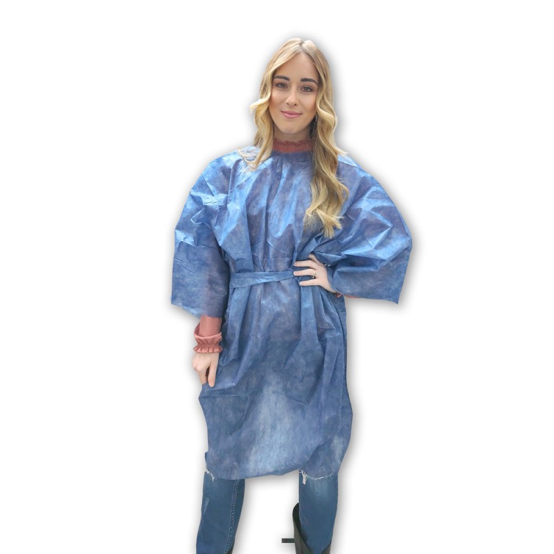 80 Kimono Monouso Traspirante fabbricato in Tessuto Non Tessuto di colore Blu