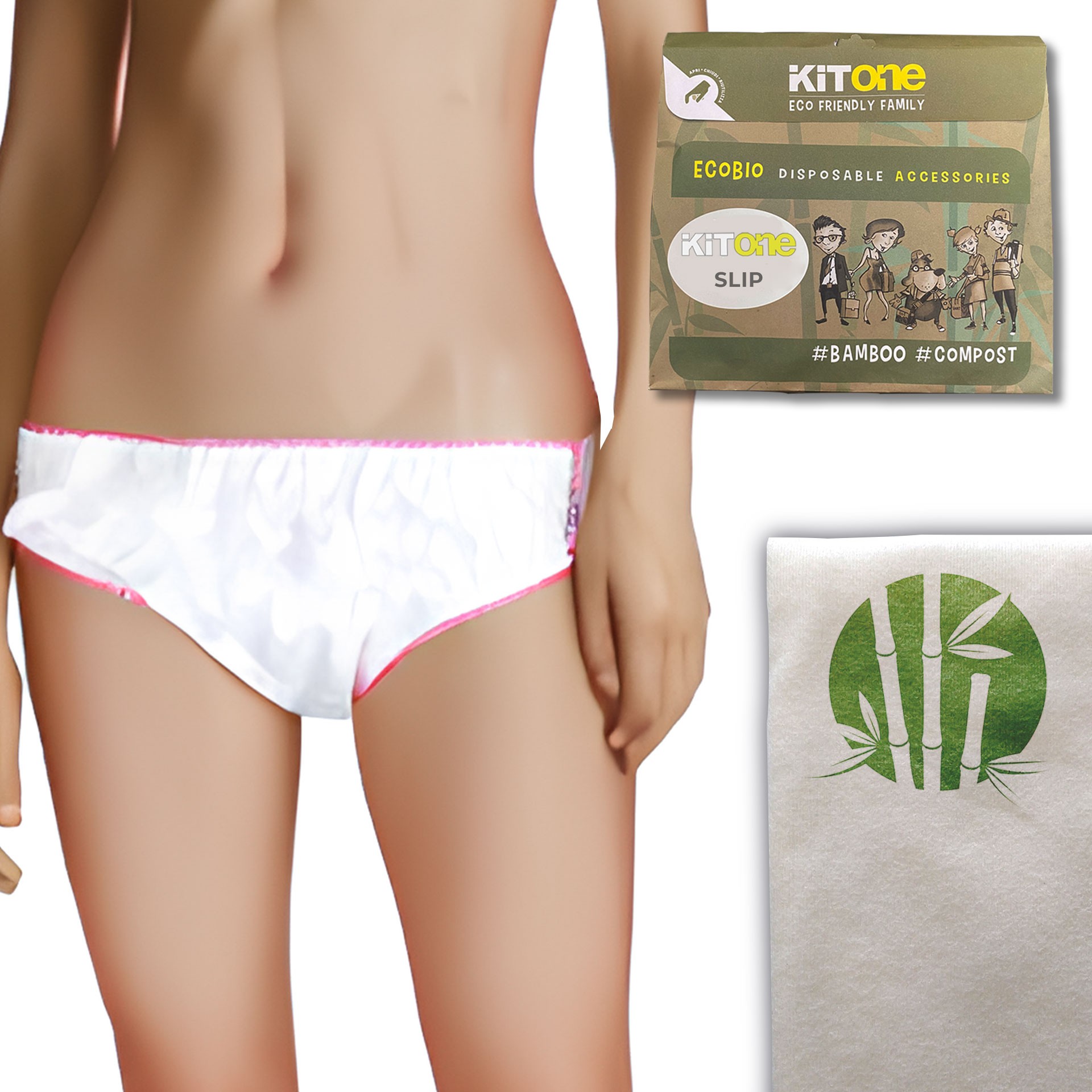 20 WOMEN'S Eco-Bio Disposable Briefs in comfortable and practical